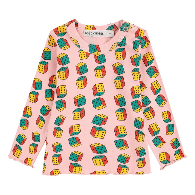 T-shirt Dés Coton Bio | Rose pâle