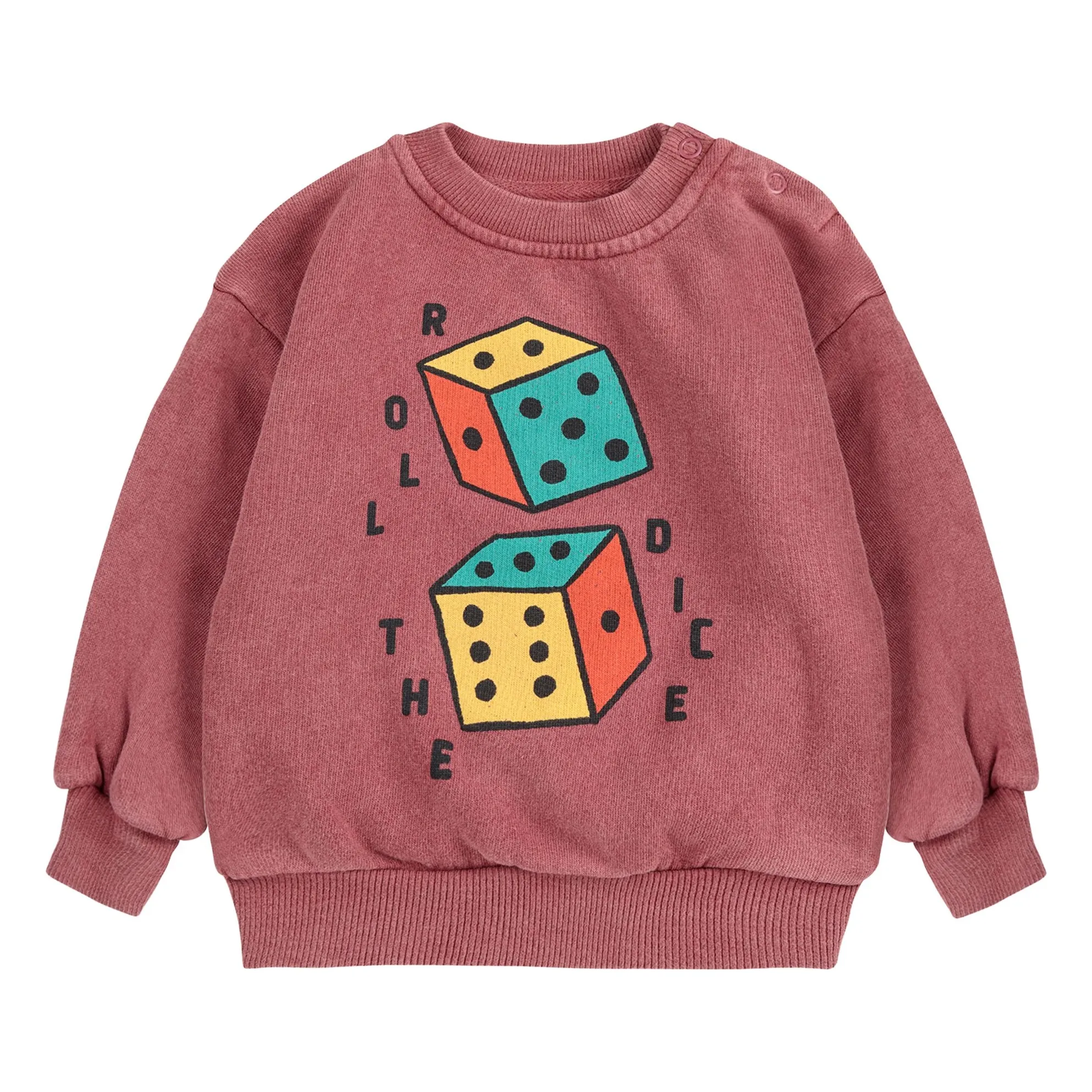 Bobo Choses Brown Roll The Dice Sweat Organic Cotton