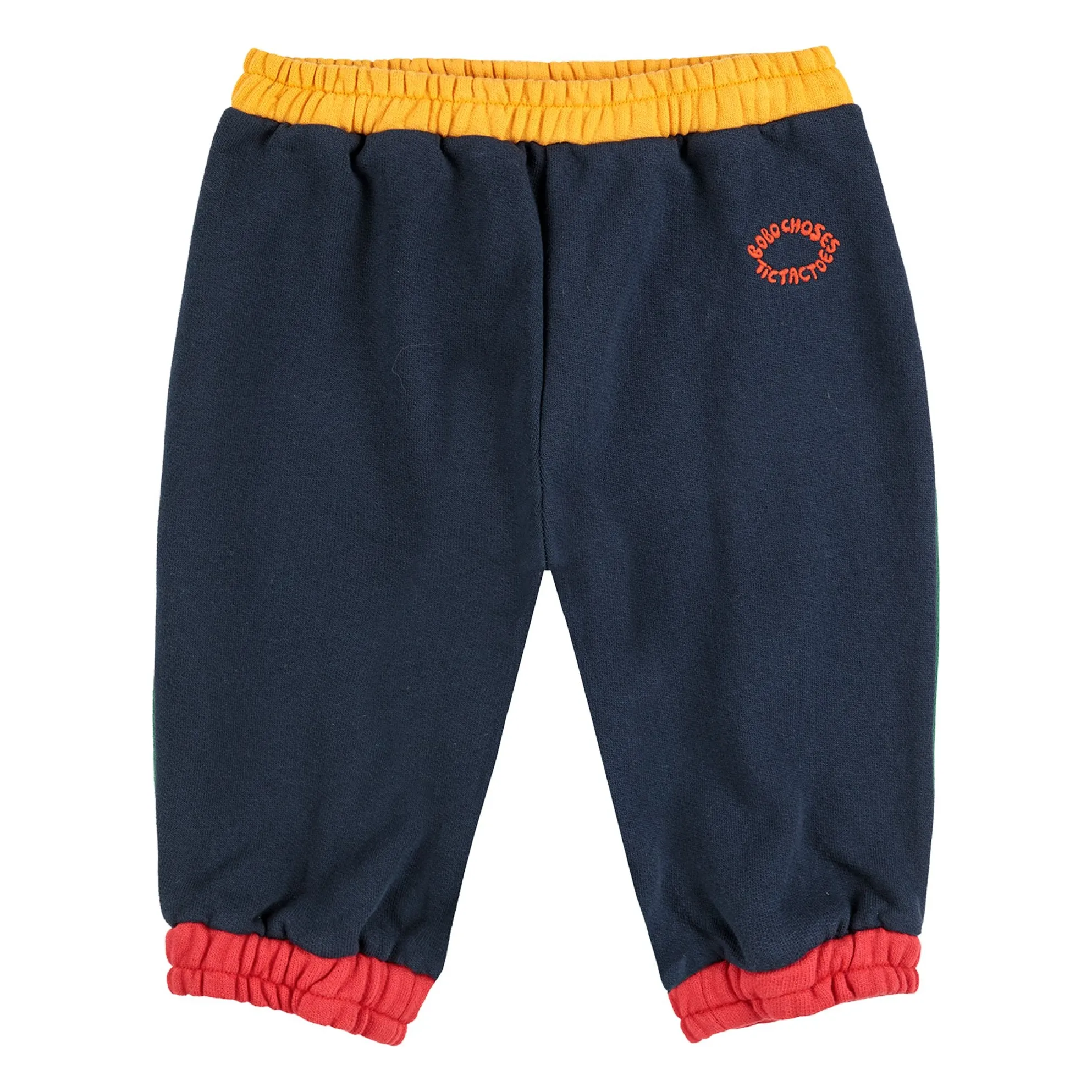 Bobo Choses Navy Blue Colorblock Organic Cotton Joggers
