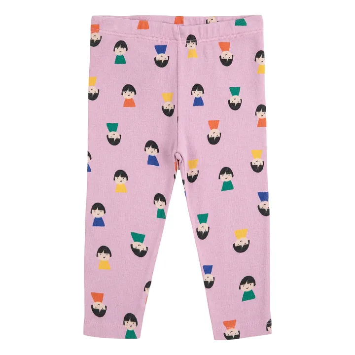 Legging Pions Coton Bio | 	Lilas- Image produit n°0