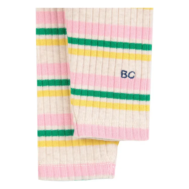 Legging Côtelé Rayé | Ecru