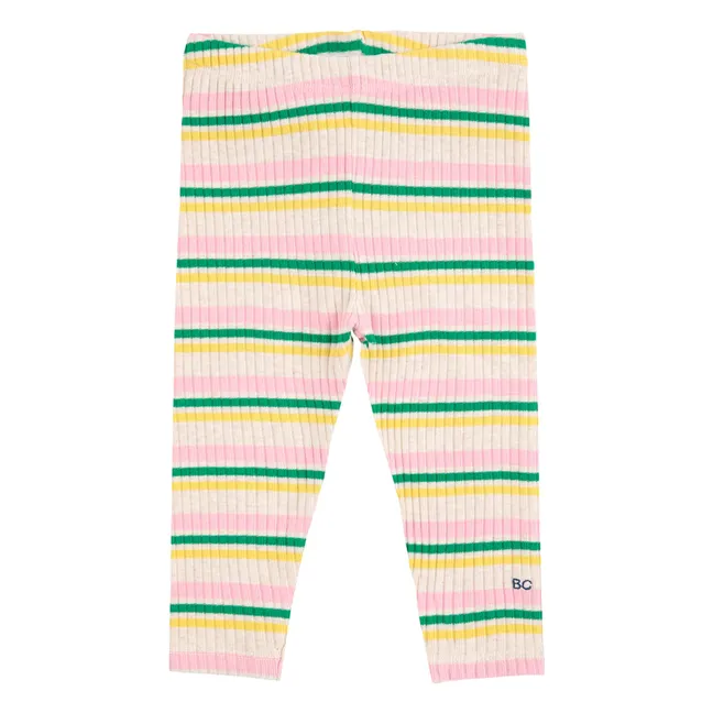 Legging Côtelé Rayé | Ecru