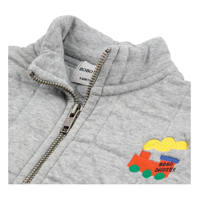 Sweat Matelassé Train | Gris chiné
