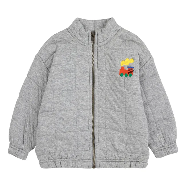 Sweat Matelassé Train | Gris chiné