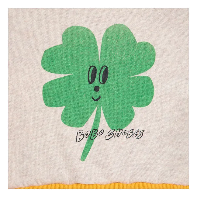 Sweat Colorblock Trèfle Coton Bio | Beige