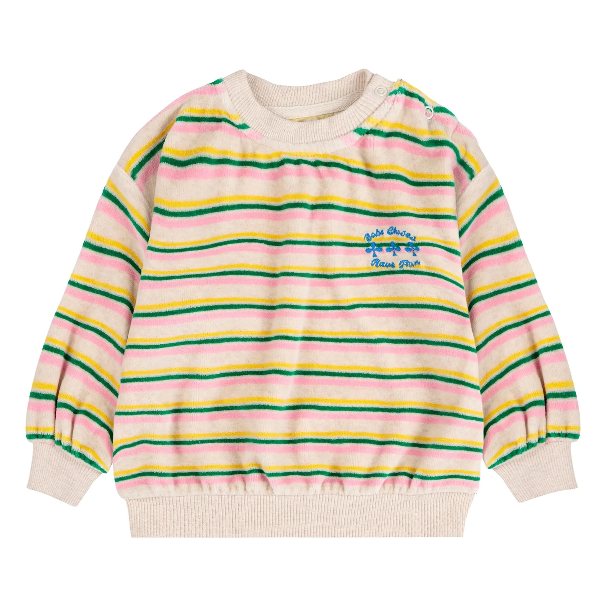 Bobo Choses Beige Striped Sweatshirt