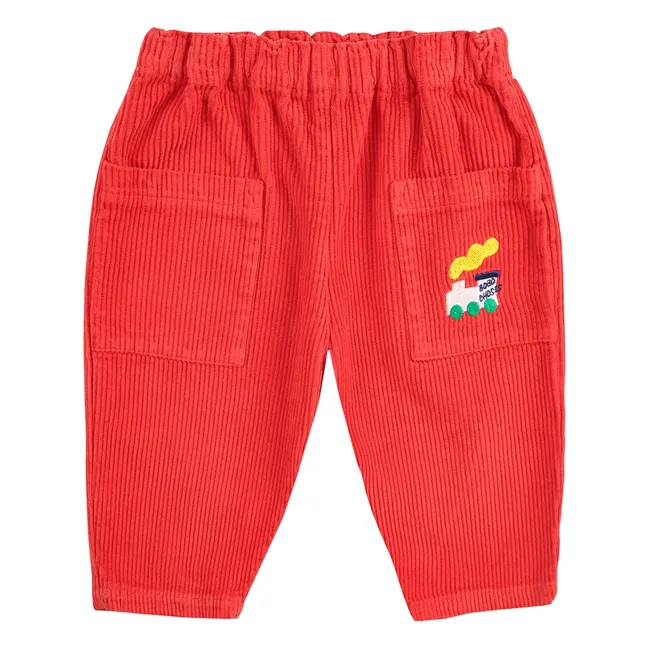 Pantalon Velours Côtelé | Rouge