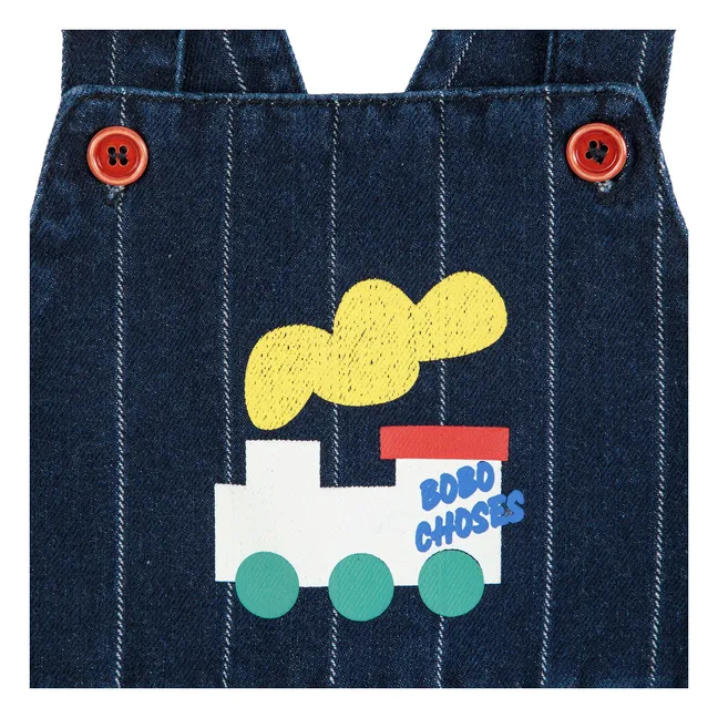 Salopette en Jean Train Coton Bio | Bleu nuit