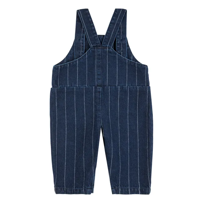 Salopette en Jean Train Coton Bio | Bleu nuit