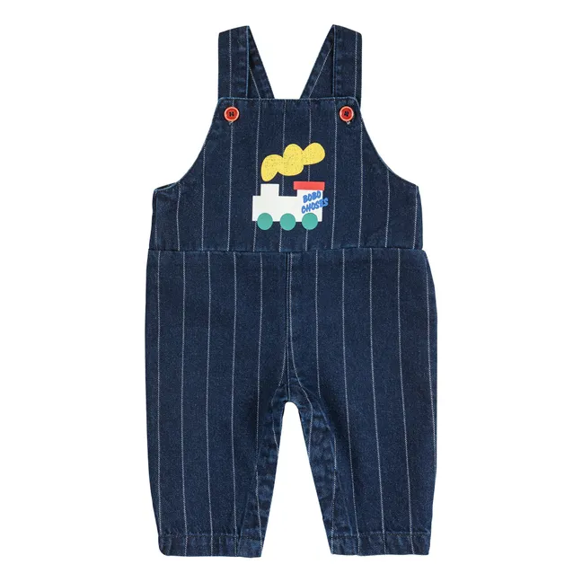 Salopette en Jean Train Coton Bio | Bleu nuit