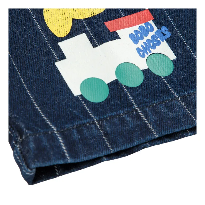 Vestido Jean Train de algodón orgánico | Azul Marino- Imagen del producto n°5