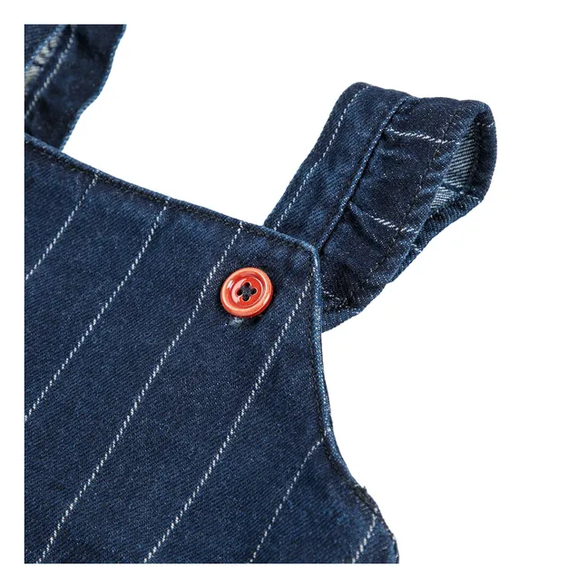 Organic Cotton Jean Train Dress | Navy blue
