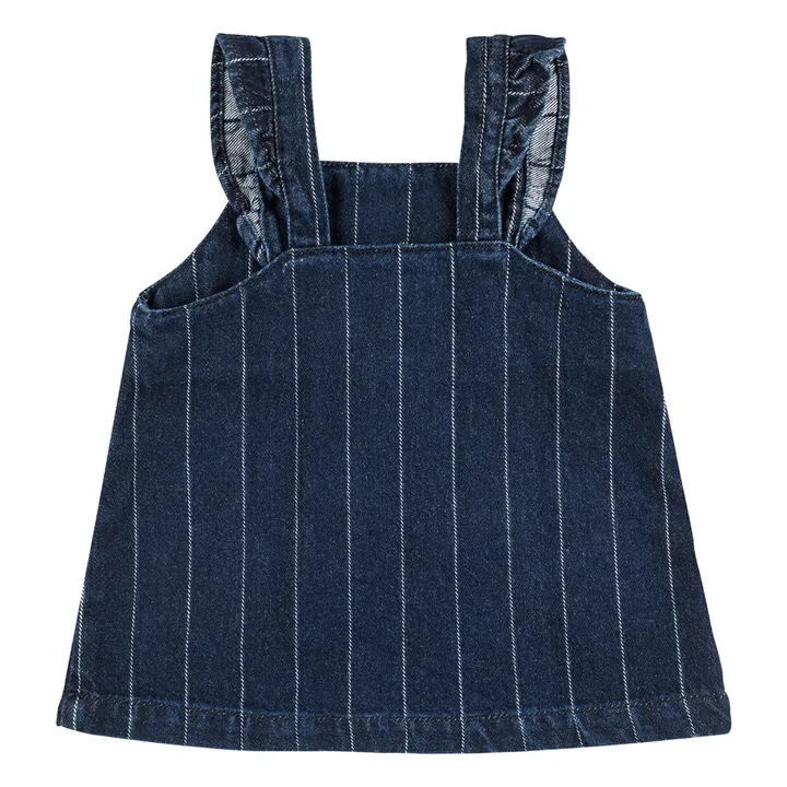 Vestido Jean Train de algodón orgánico | Azul Marino- Imagen del producto n°3