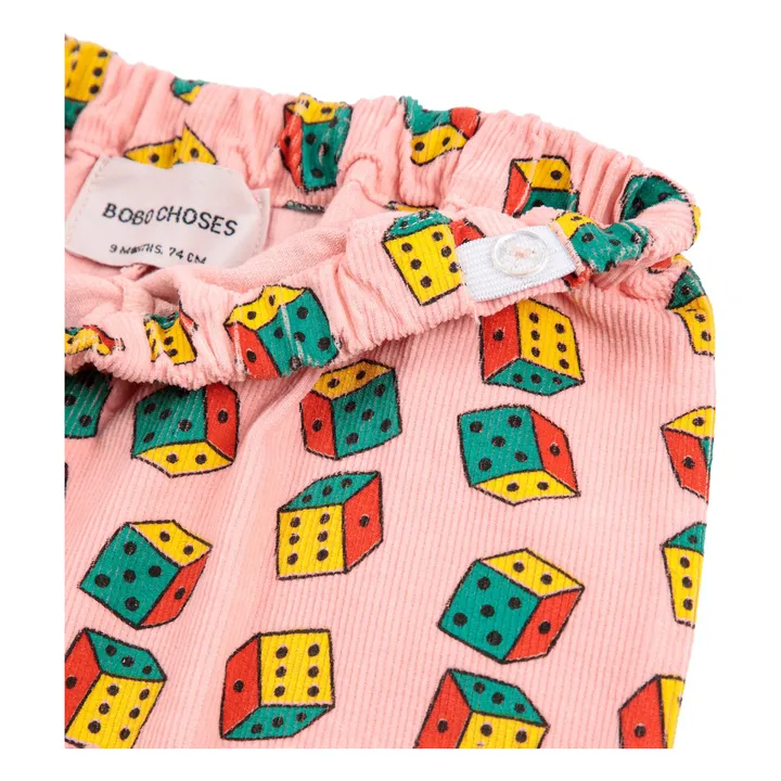 Pantalon Dés Velours Côtelé Coton Bio | Rose- Image produit n°4