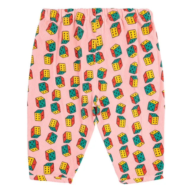 Pantalon Dés Velours Côtelé Coton Bio | Rose