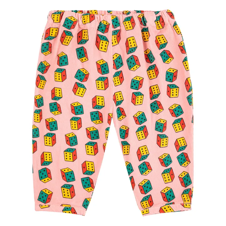 Pantalon Dés Velours Côtelé Coton Bio | Rose- Image produit n°0