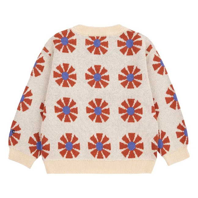 Organic Cotton Jacquard Sweater | Beige