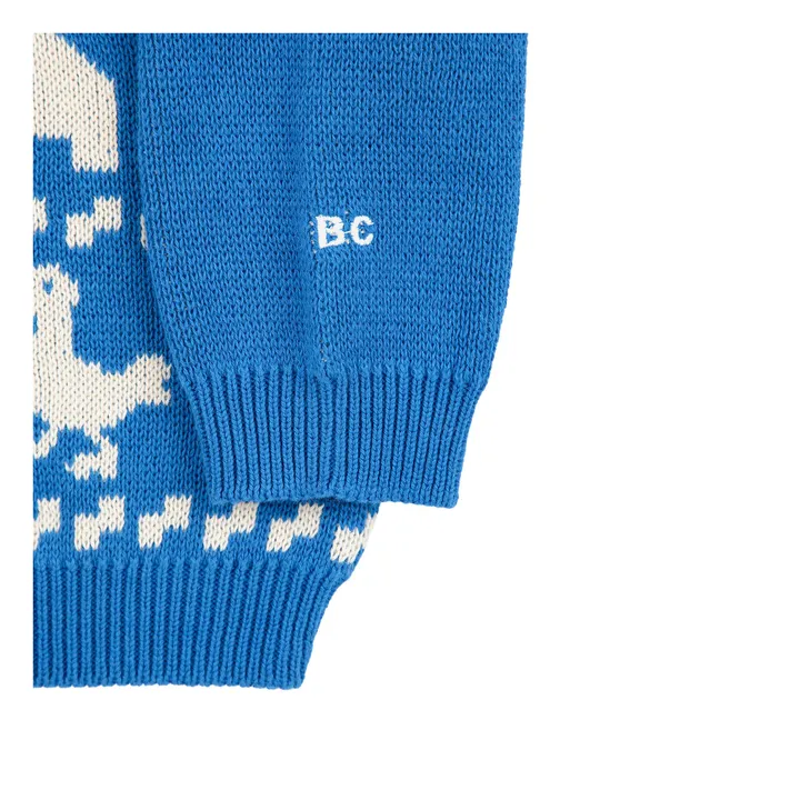 Jersey de punto de algodón ecológico | Azul- Imagen del producto n°6