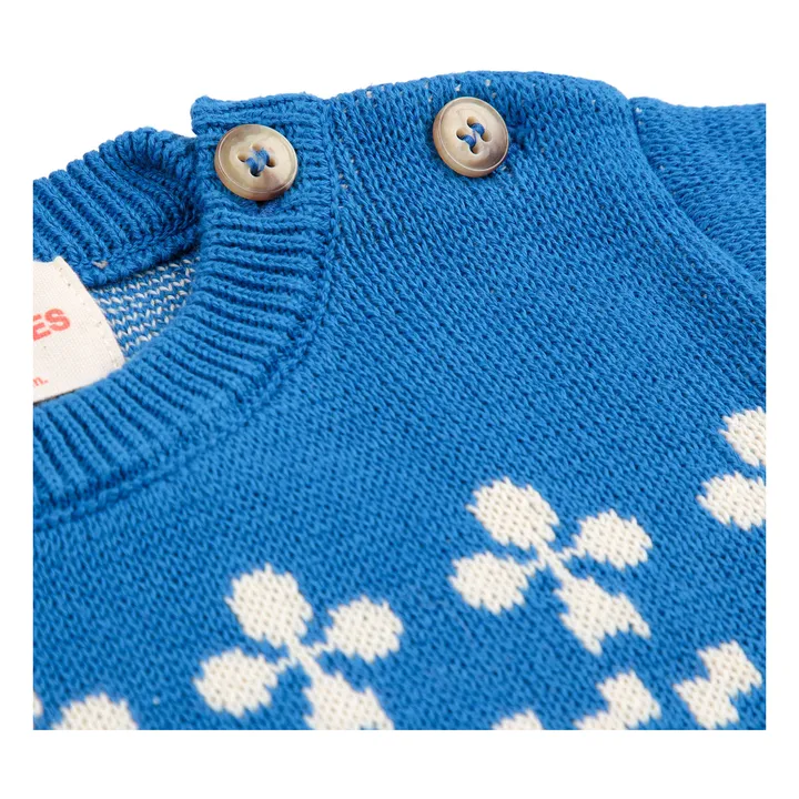 Jersey de punto de algodón ecológico | Azul- Imagen del producto n°4