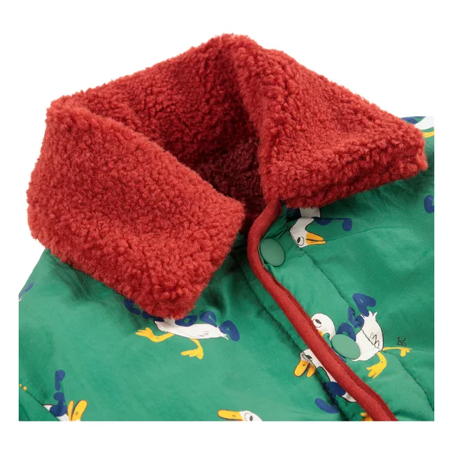 Veste Réversible Façon Sherpa Canards Fibres Recyclées | Rouge