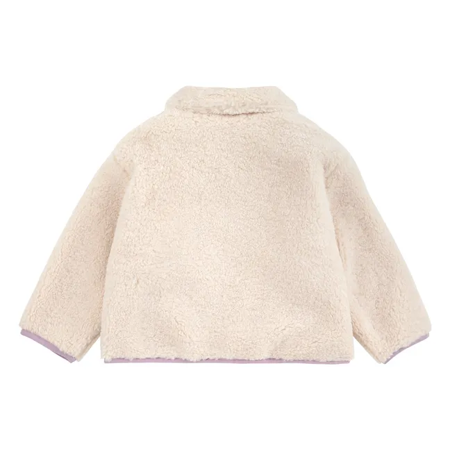 Veste Réversible Façon Sherpa Fibres Recyclées | Lilas