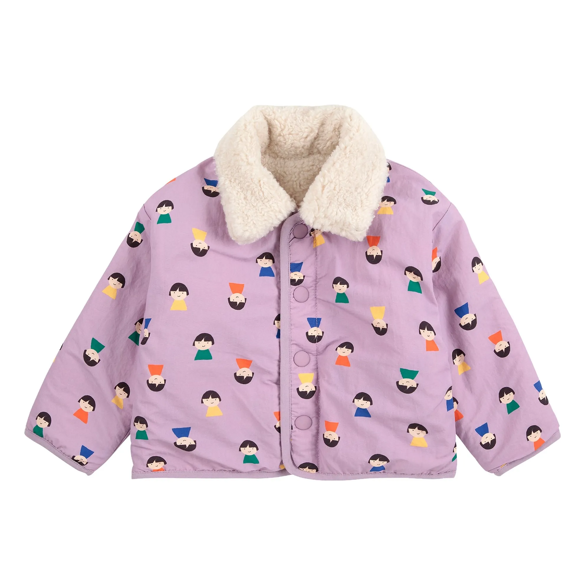 Bobo Choses Lilac Reversible Sherpa Jacket Recycled Fibers