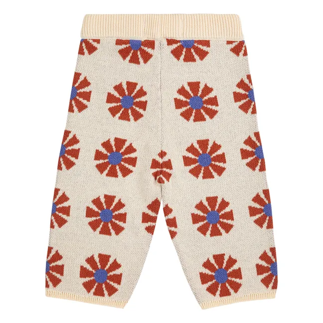 Pantalon Jacquard Maille Coton Bio | Beige