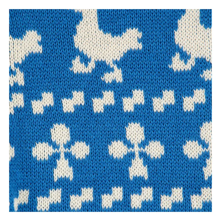 Pantalones de granja de punto de algodón ecológico | Azul- Imagen del producto n°4