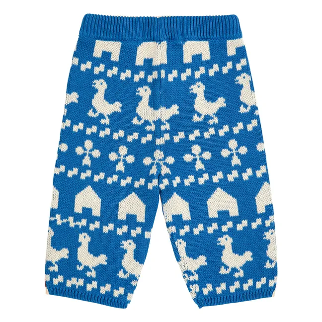 Pantalon Ferme Maille Coton Bio | Bleu