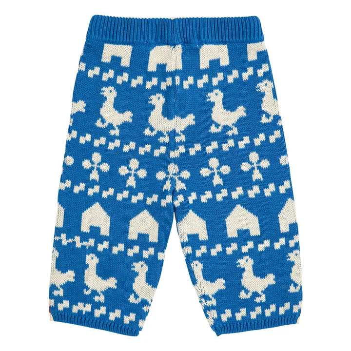 Pantalones de granja de punto de algodón ecológico | Azul- Imagen del producto n°3