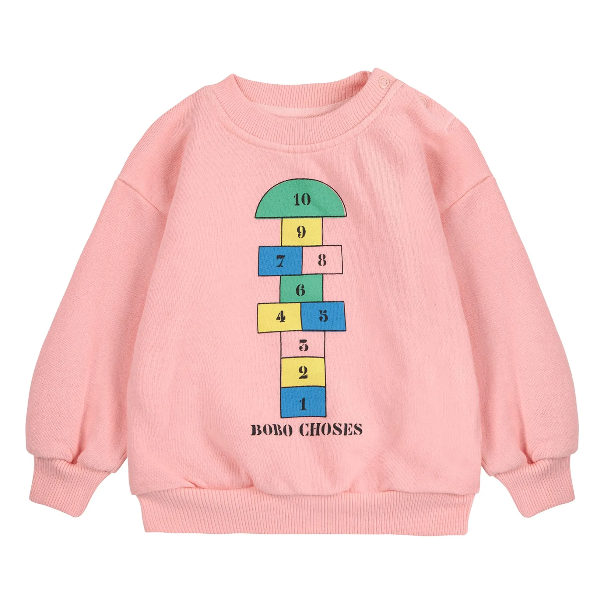 Bobo Choses Pink Marelle Organic Cotton Sweatshirt