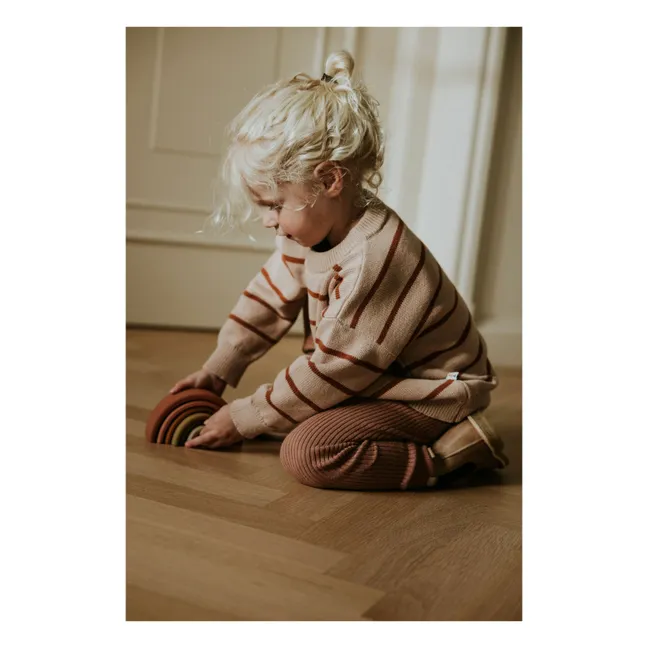 Legging Côtelé Coton Bio | Rose pâle