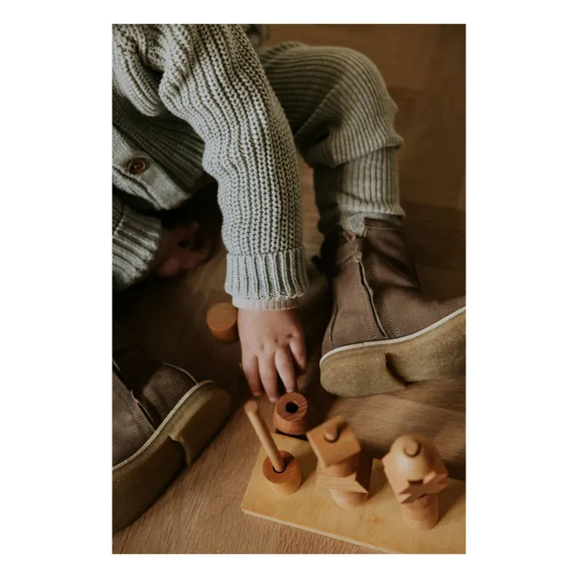 Legging Côtelé Coton Bio | Gris