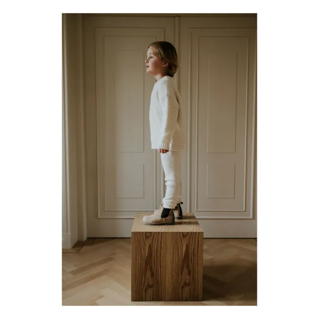 Legging Côtelé Coton Bio | Ecru