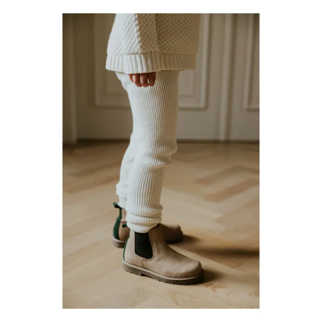 Legging Côtelé Coton Bio | Ecru