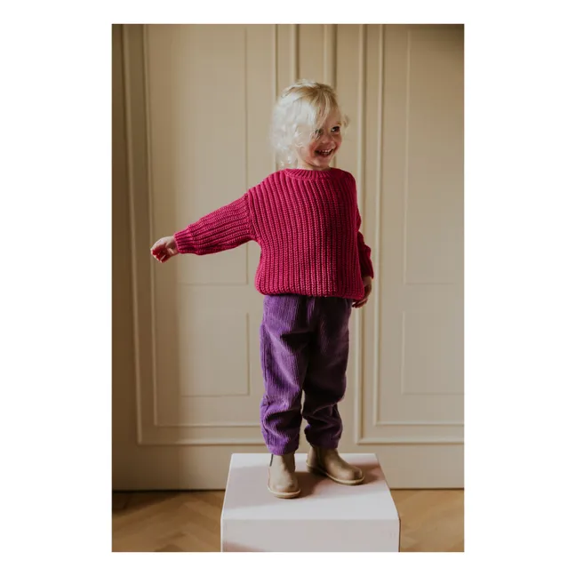 Pantalon Beau Velours Côtelé Bio | Violet