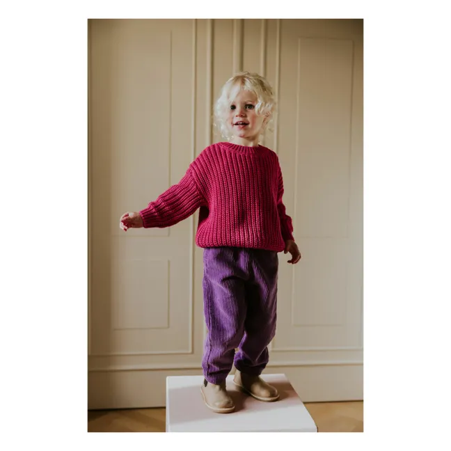 Pantalon Beau Velours Côtelé Bio | Violet