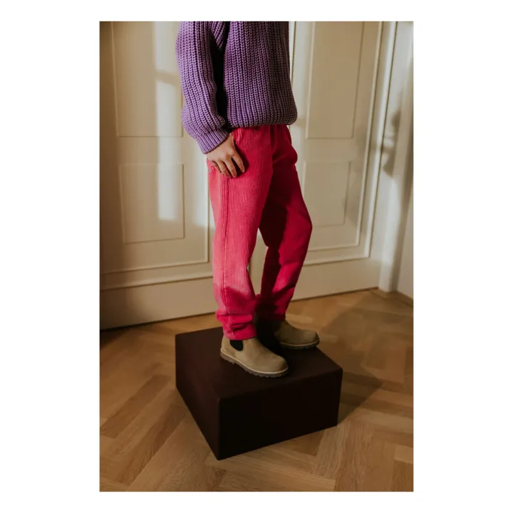 Pantalones de pana ecológica | Rosa Fushia- Imagen del producto n°4
