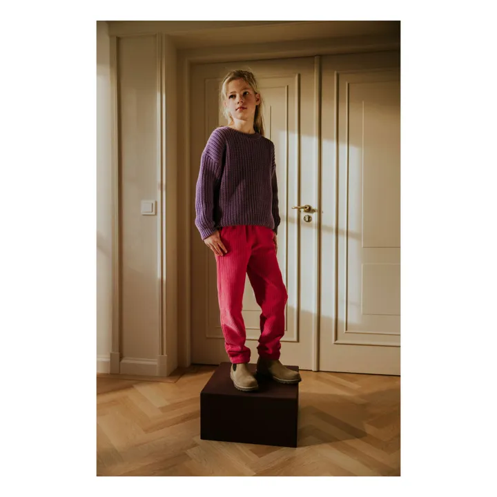 Pantalones de pana ecológica | Rosa Fushia- Imagen del producto n°1