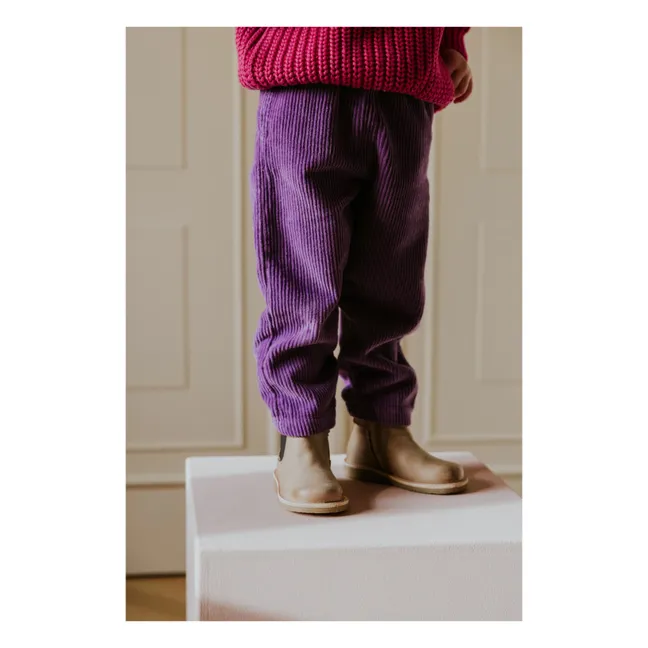Pantalon Beau Velours Côtelé Bio | Violet