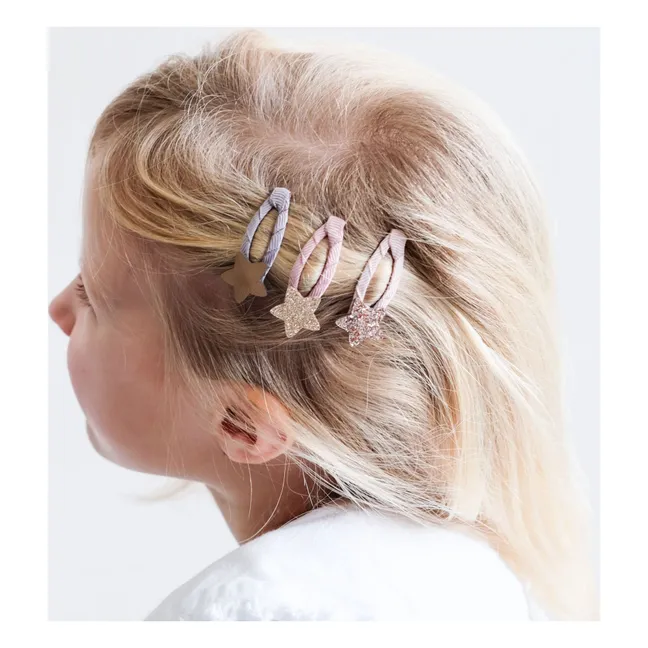 Set of 5 Stellina Sparkle Mini Hair Bars | Pink