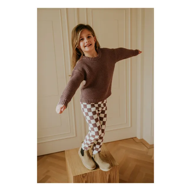 Malla de algodón orgánico Carreaux | Malva