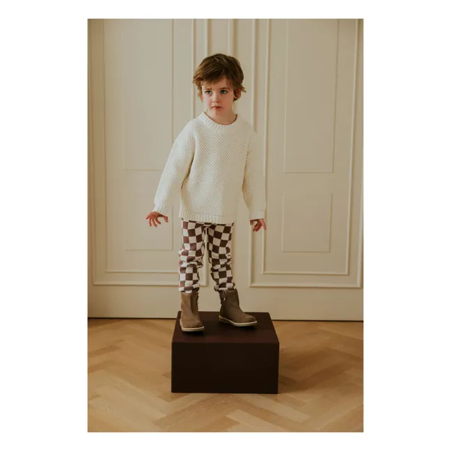 Malla de algodón orgánico Carreaux | Malva