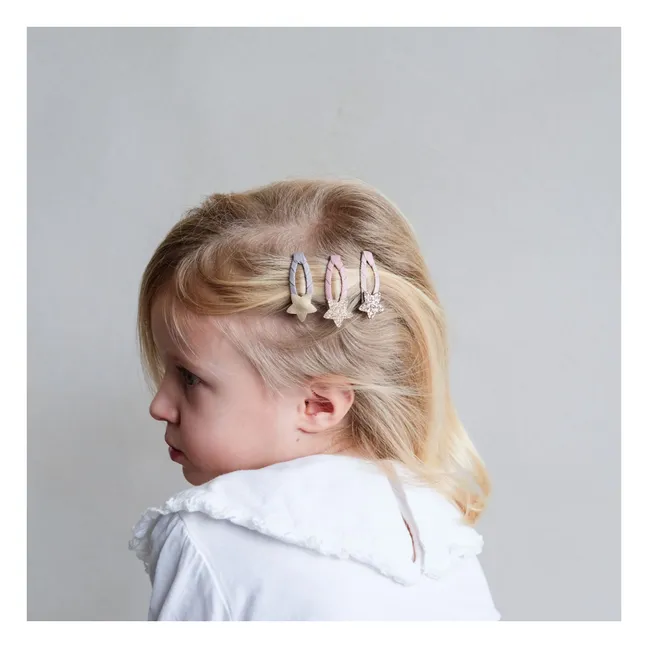 Confezione da 5 mini barrette per capelli Stellina Sparkle | Rosa