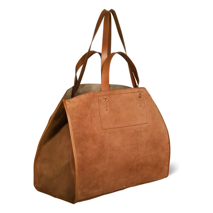 Tote bag Léon M Velvet crust | Caramel- Product image n°1