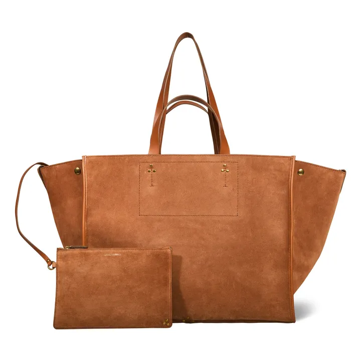 Tote bag Léon M Velvet crust | Caramel- Product image n°0