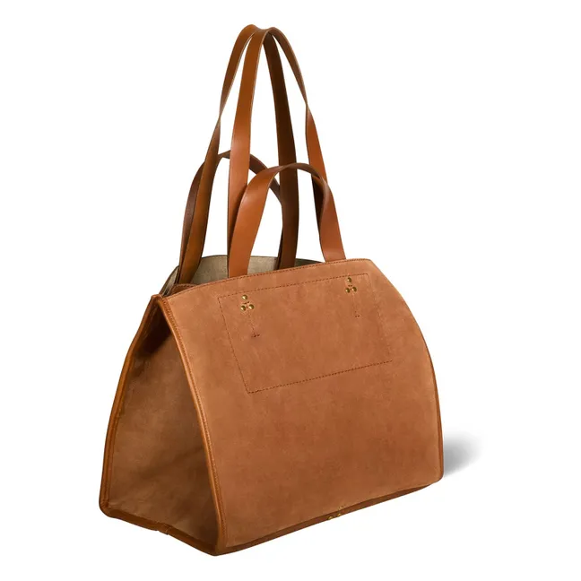 Bolsa de la compra Léon M Corteza de terciopelo | Caramelo