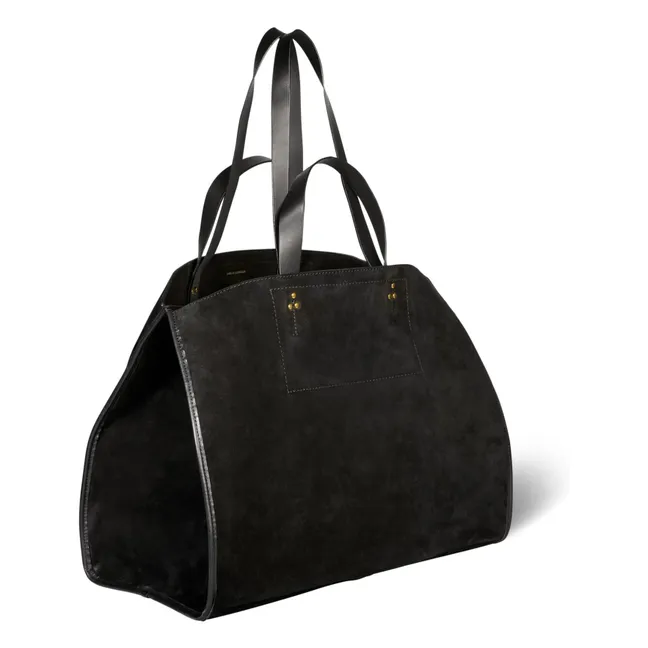 Tote bag Léon M Velvet crust | Black