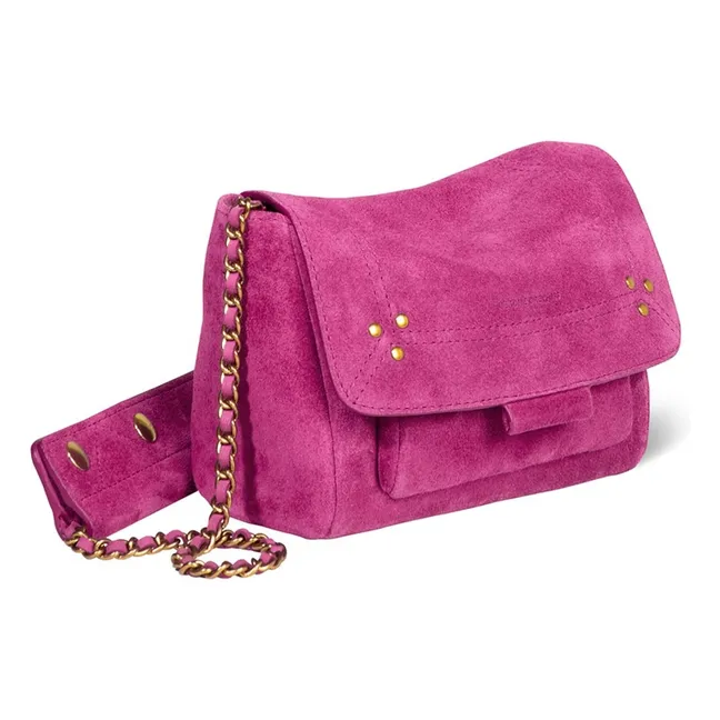 Sac Lulu S Croûte de Velours | Rose fuschia