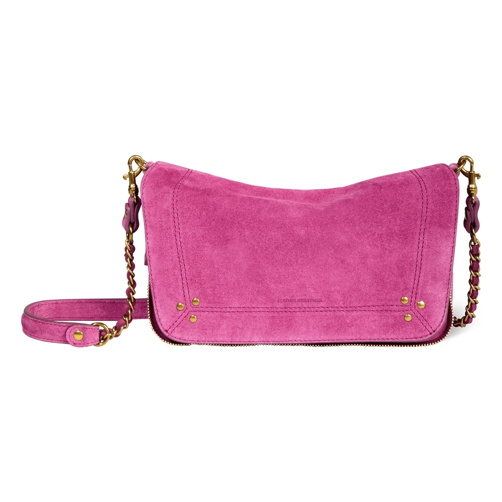 Sac Bandoulière En Cuir Rose Fuchsia – Style Italien Vintage